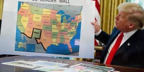 Trump afirma que Estados Unidos está construyendo un muro en Colorado, a 370 millas de la frontera con México