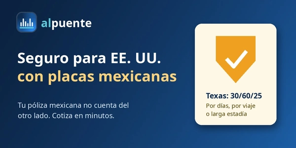¿Vas a cruzar en tu carro con placas mexicanas? Esto debes saber del seguro en Estados Unidos